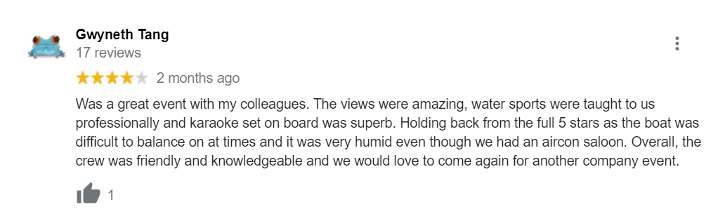 Testimonial 6 Gwyneth Tang review 1